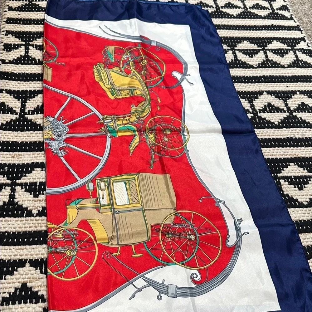 Colorful Carriage Print Scarf